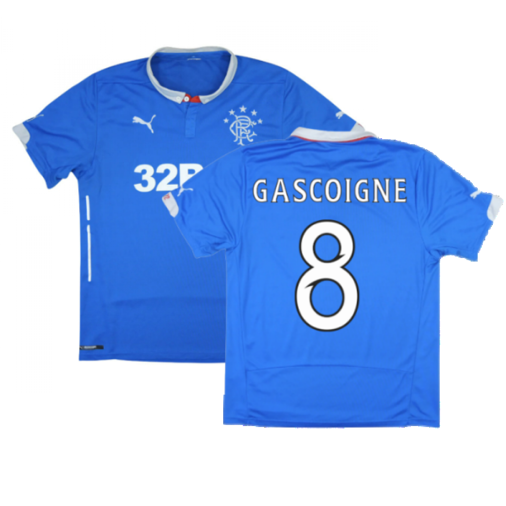 Rangers 2014-15 Home Shirt ((Very Good) M) (GASCOIGNE 8)_0