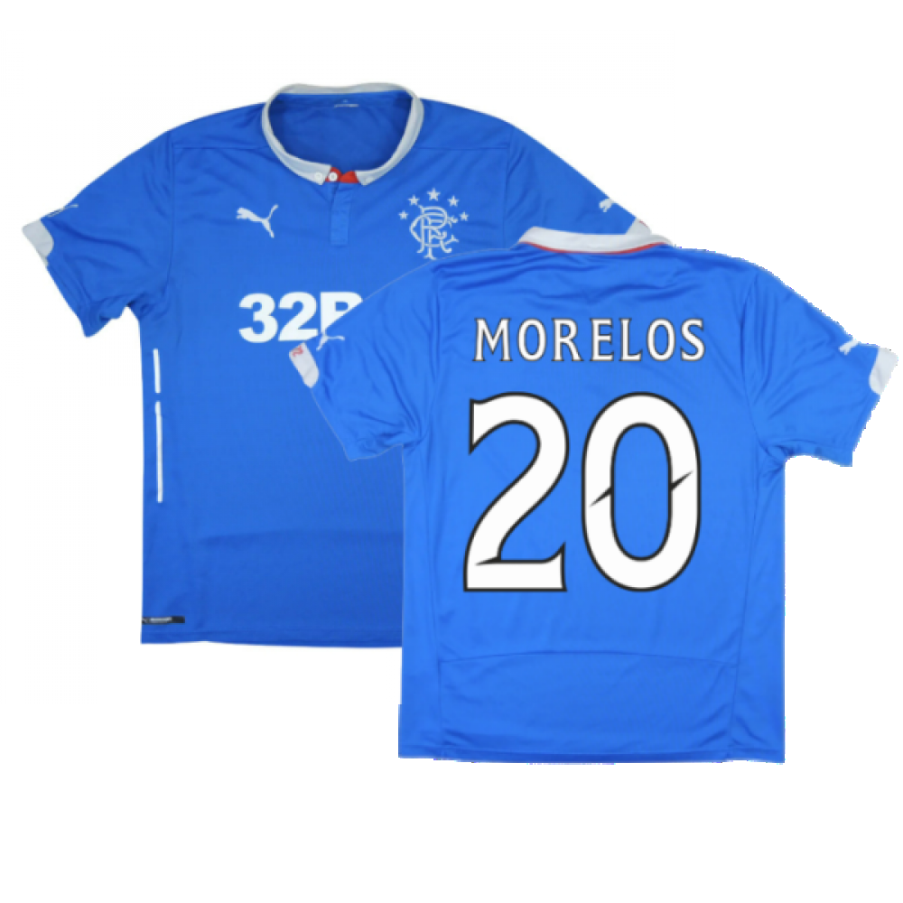 Rangers 2014-15 Home Shirt ((Very Good) M) (MORELOS 20)_0