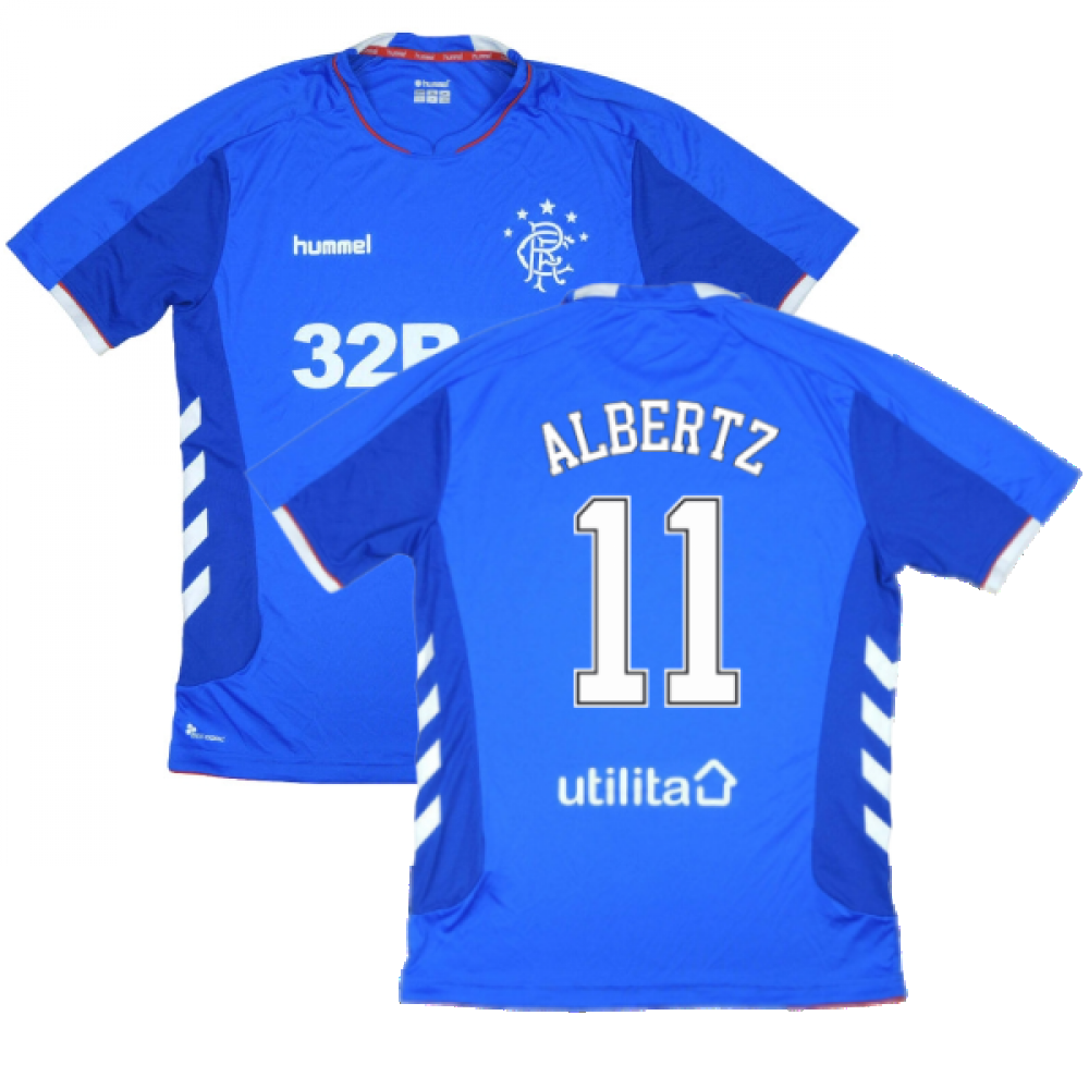 Rangers 2018-19 Home Shirt ((Excellent) L) (ALBERTZ 11)_0