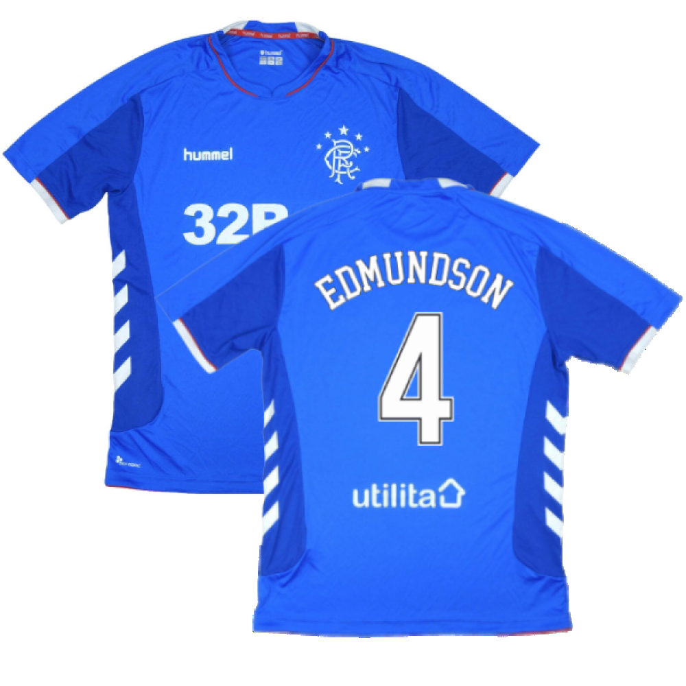 Rangers 2018-19 Home Shirt ((Excellent) L) (Edmundson 4)_0
