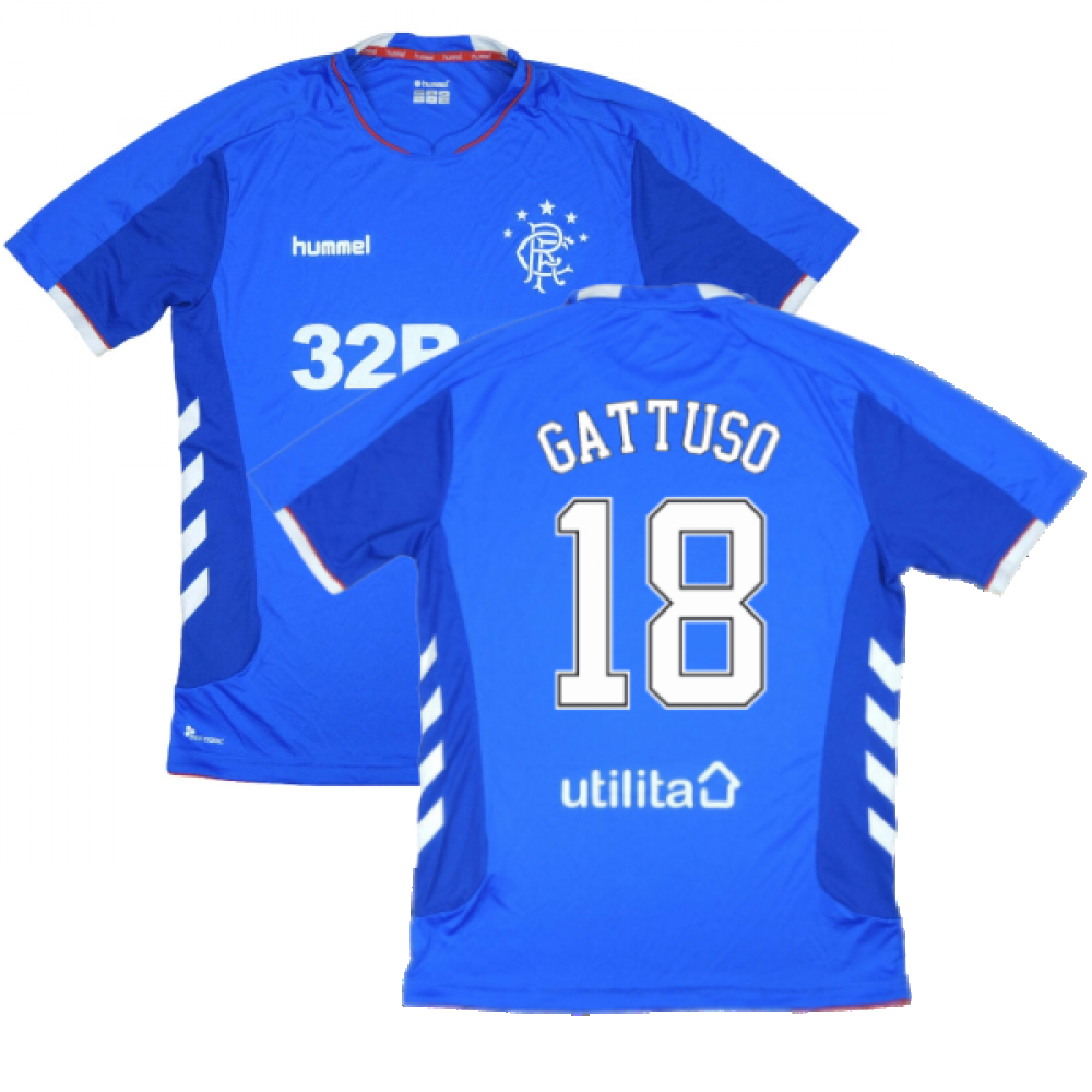 Rangers 2018-19 Home Shirt ((Excellent) L) (GATTUSO 18)_0