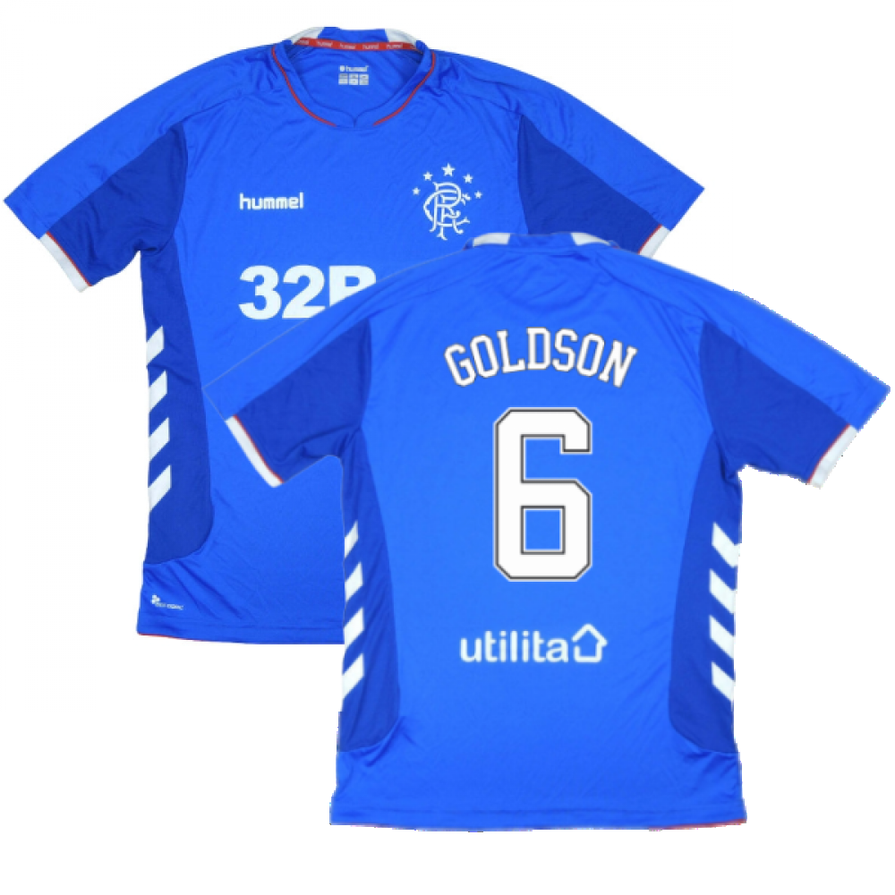 Rangers 2018-19 Home Shirt ((Excellent) L) (GOLDSON 6)_0