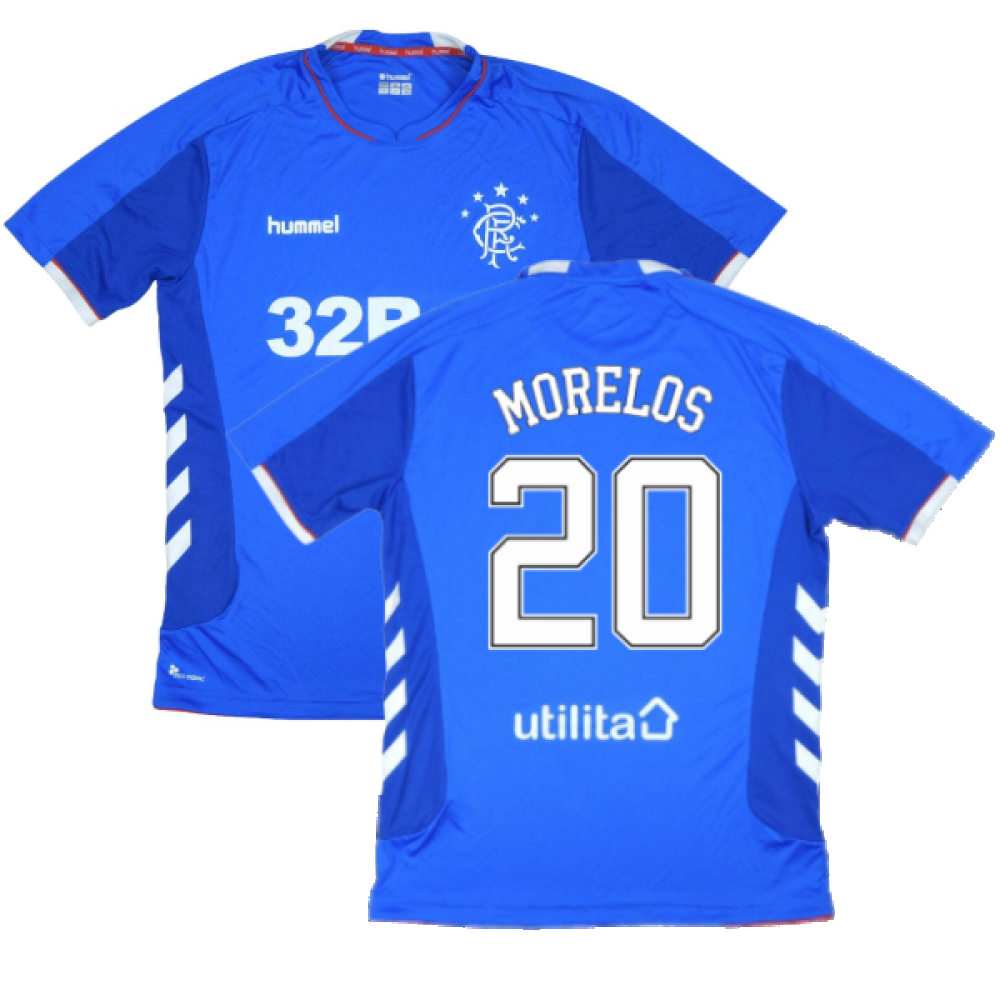 Rangers 2018-19 Home Shirt ((Excellent) L) (MORELOS 20)_0