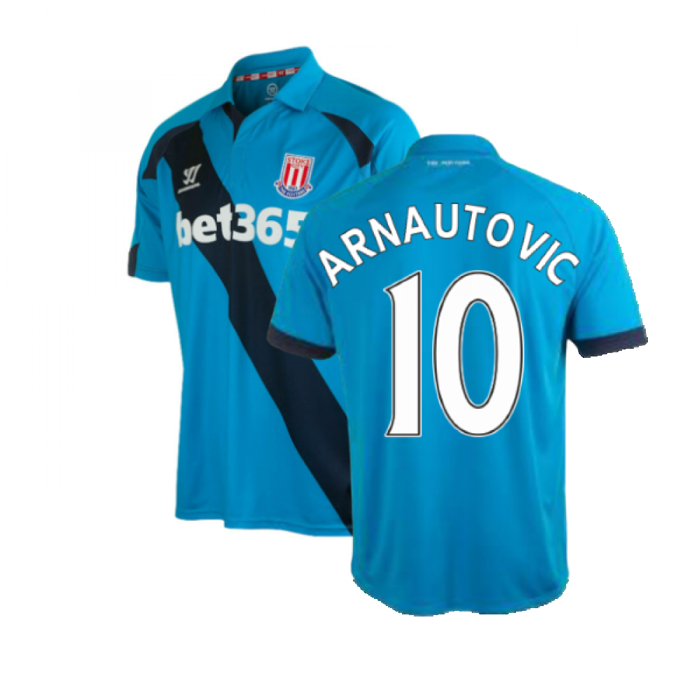 Stoke City 2014-15 Away Shirt ((Excellent) S) (ARNAUTOVIC 10)_0