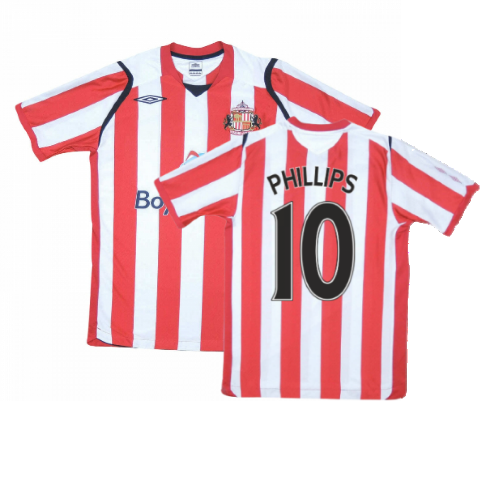 Sunderland 2008-09 Home Shirt ((Good) L) (Phillips 10)_0