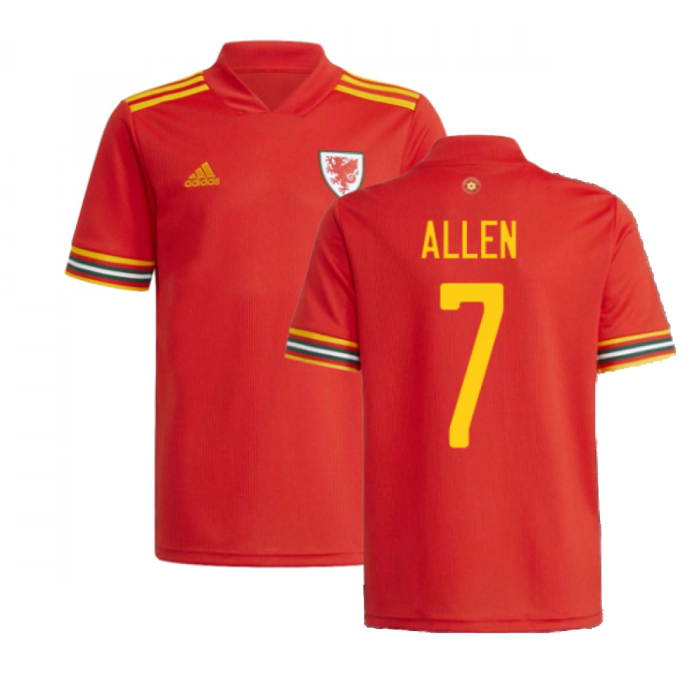 Wales 2020-21 Home Shirt ((Very Good) 3XL) (ALLEN 7)_0