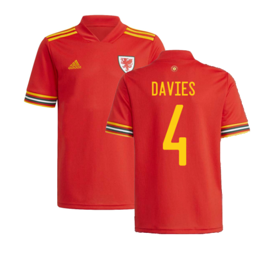 Wales 2020-21 Home Shirt ((Very Good) 3XL) (DAVIES 4)_0