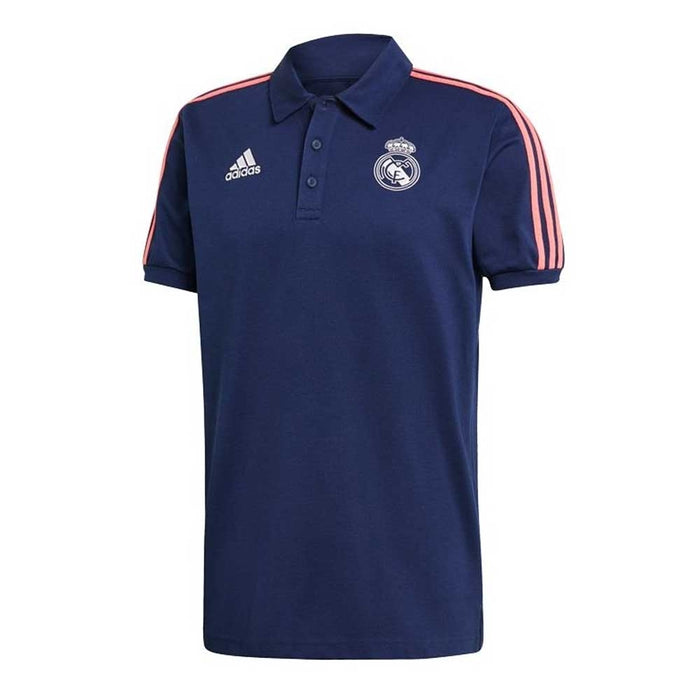 2020-2021 Real Madrid 3S Polo Shirt (Dark Blue)