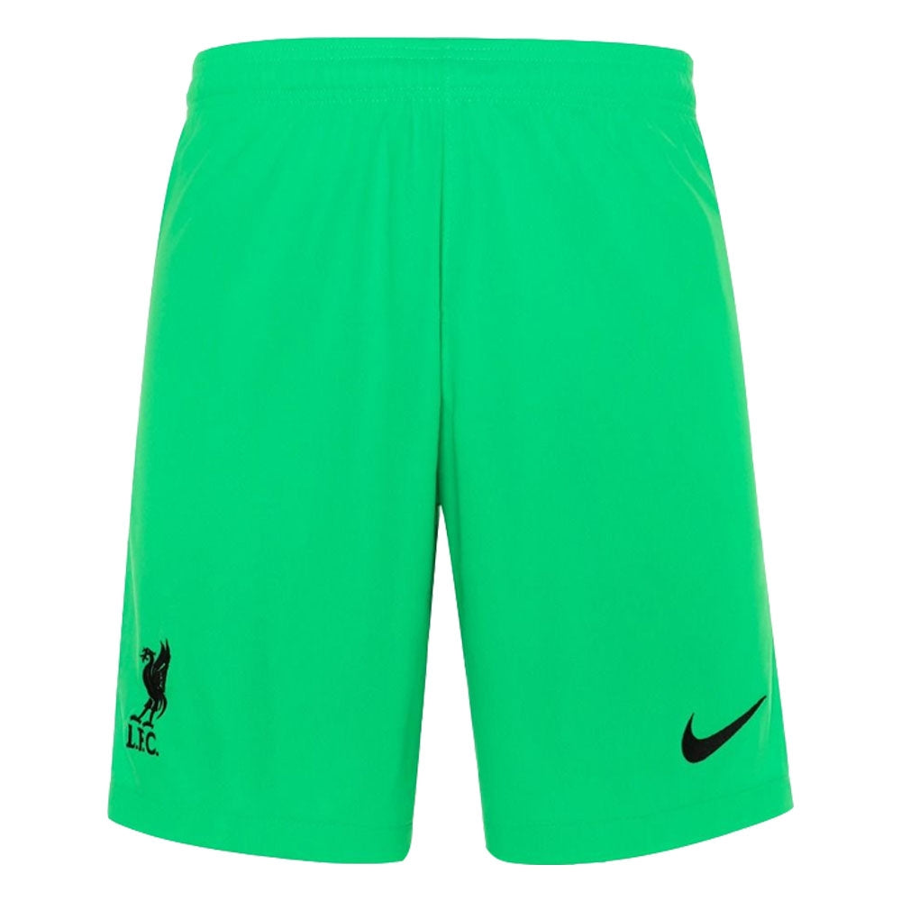 Liverpool 2021-2022 Home Goalkeeper Shorts (Green) - Kids_0
