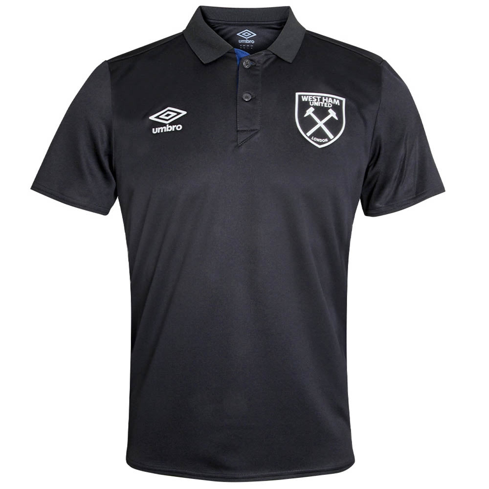 2021-2022 West Ham Poly Polo Shirt (Black)_0