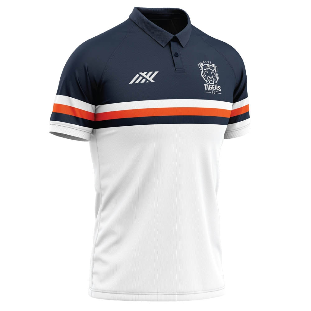 2021-2022 India Three Stripes Polo Shirt (White)_0