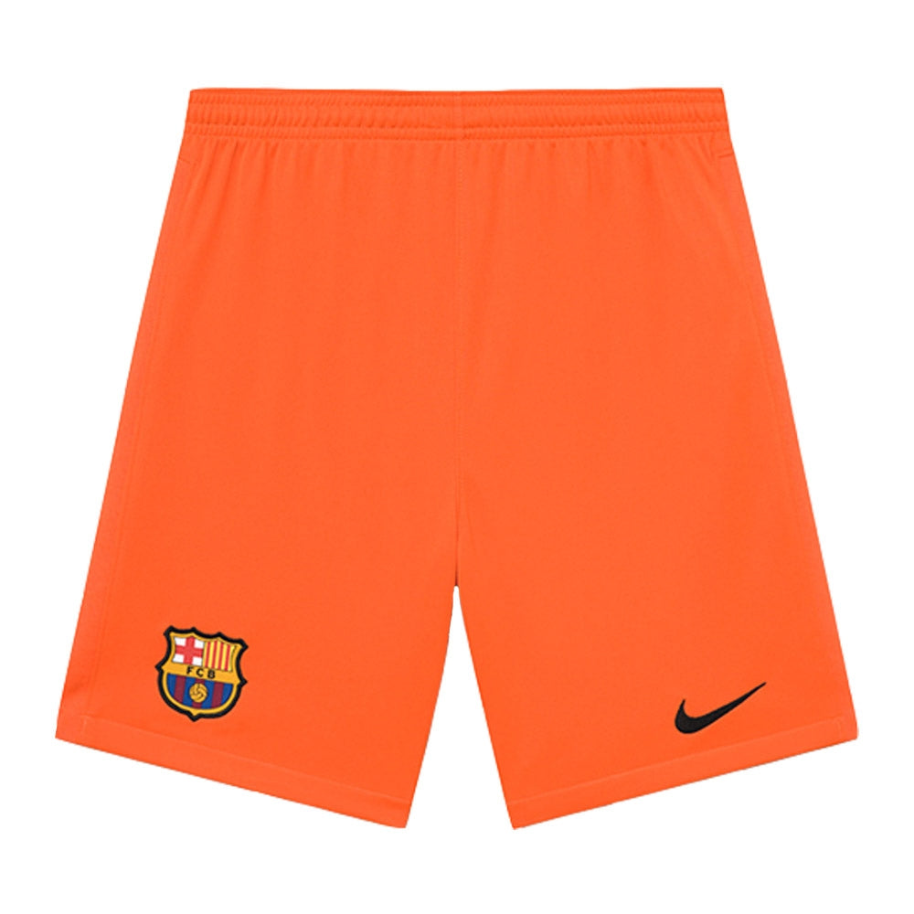 2021-2022 Barcelona Home Goalkeeper Shorts (Orange) - Kids_0
