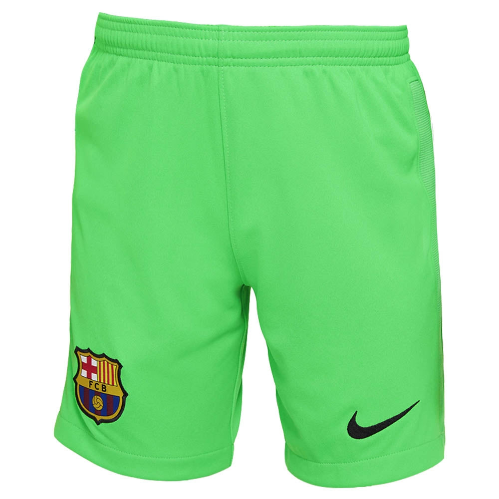 2021-2022 Barcelona Home Goalkeeper Shorts (Green) - Kids_0