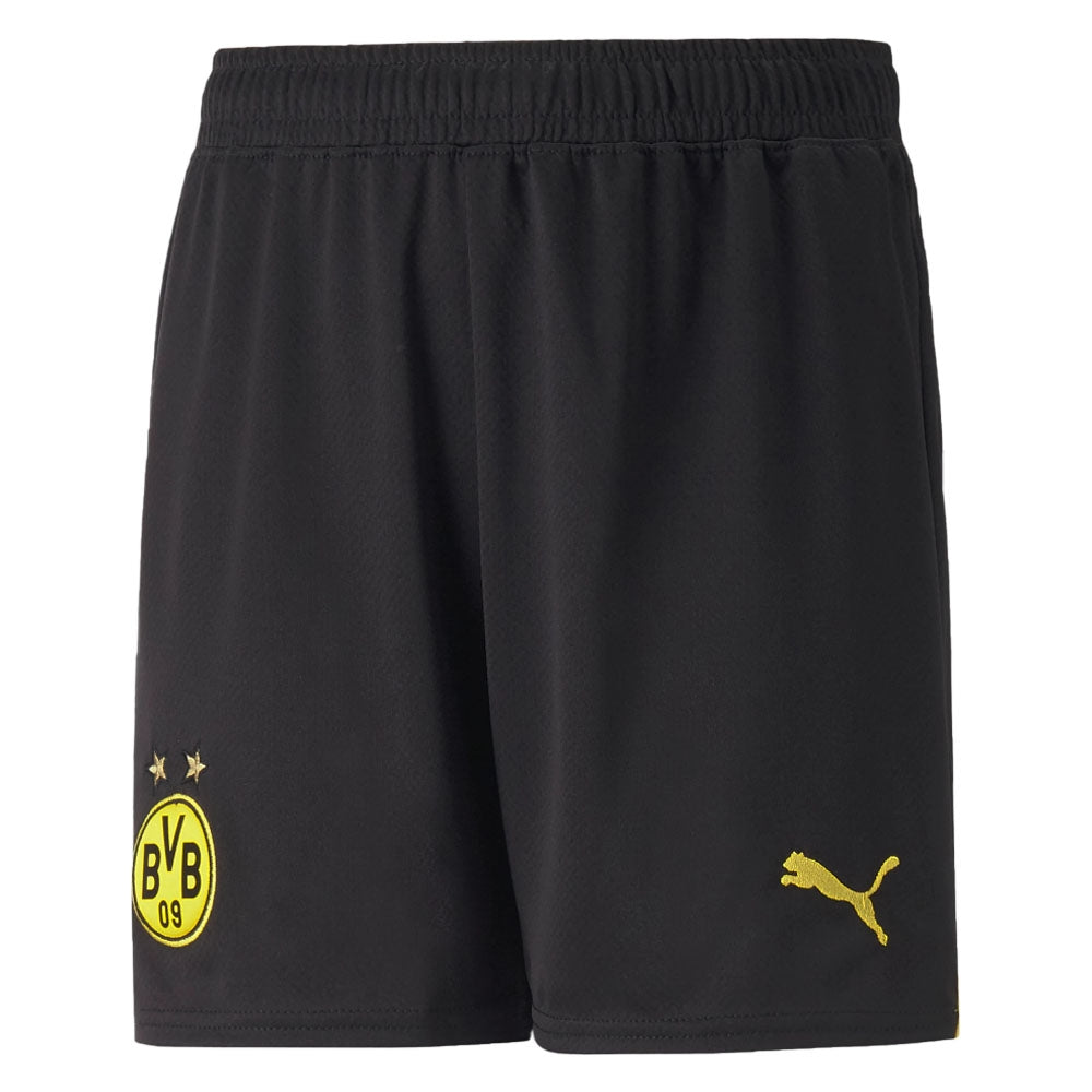 2022-2023 Borussia Dortmund Home Shorts (Black) - Kids_0