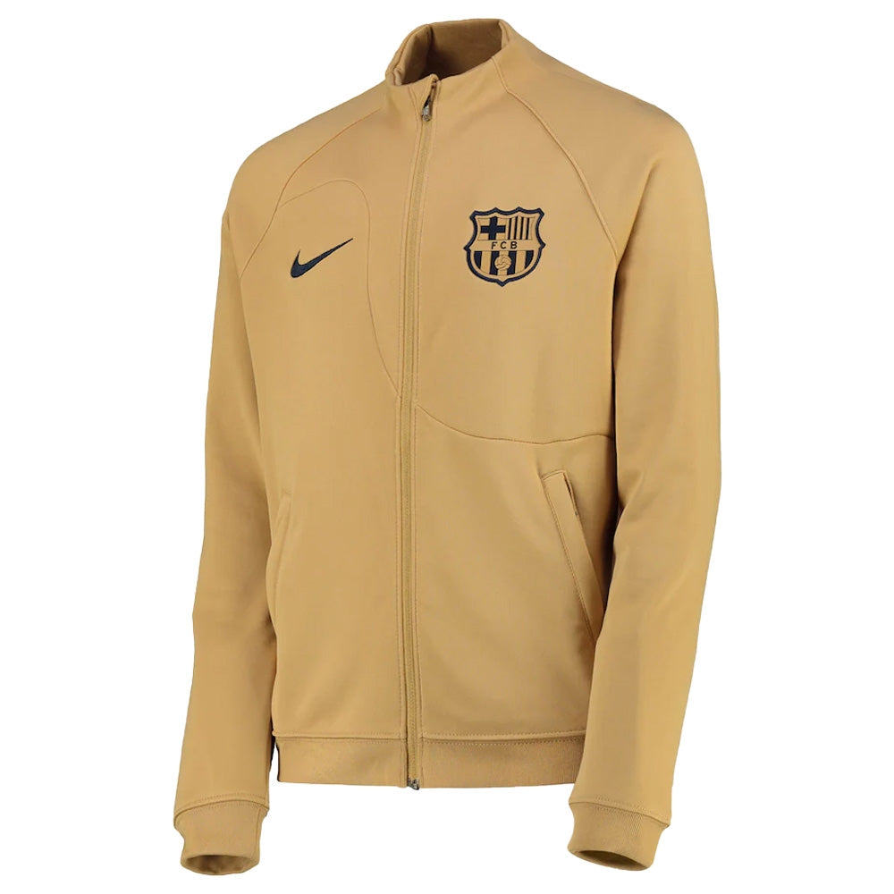 2022-2023 Barcelona Pre-Match Jacket (Gold)_0