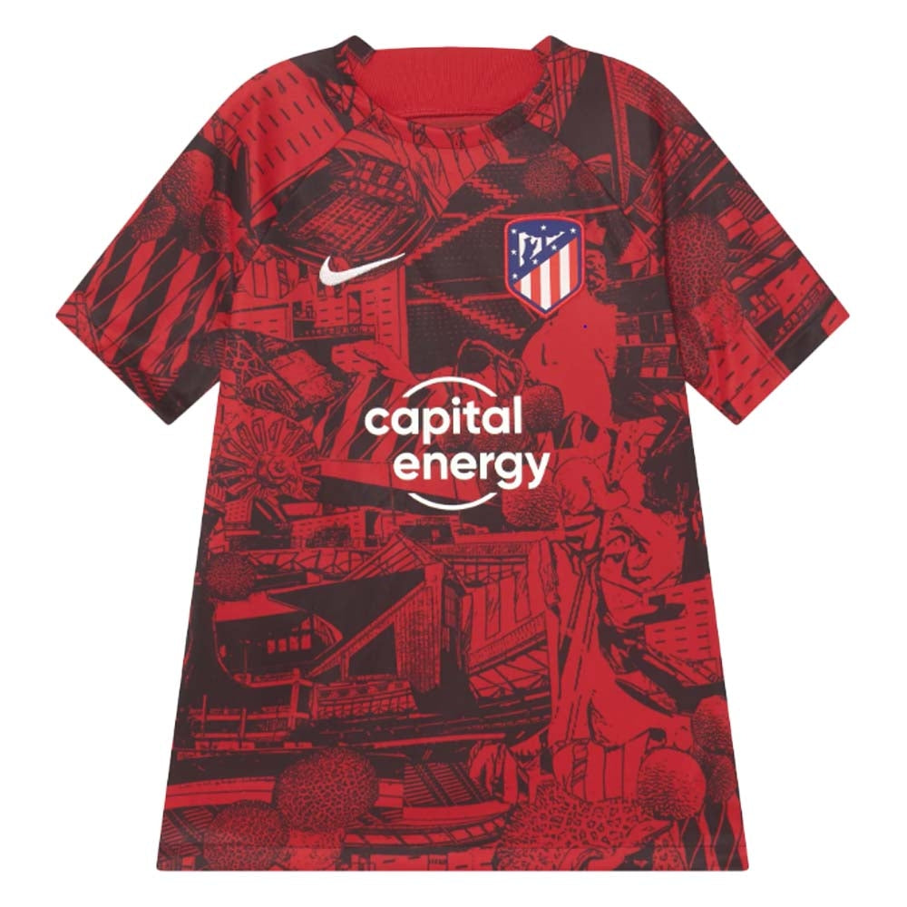 2022-2023 Atletico Madrid Pre-Match Training Shirt (Red) - Kids_0
