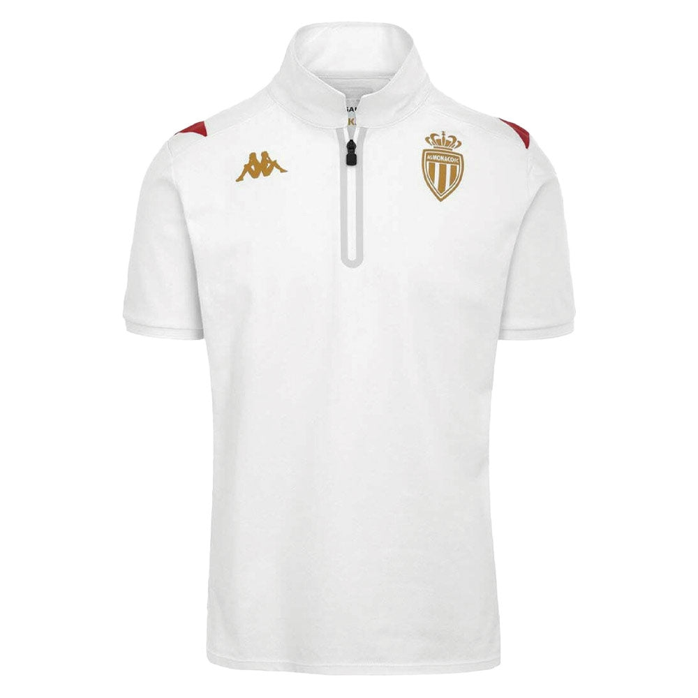 2022-2023 Monaco Zip Polo Shirt (White)_0