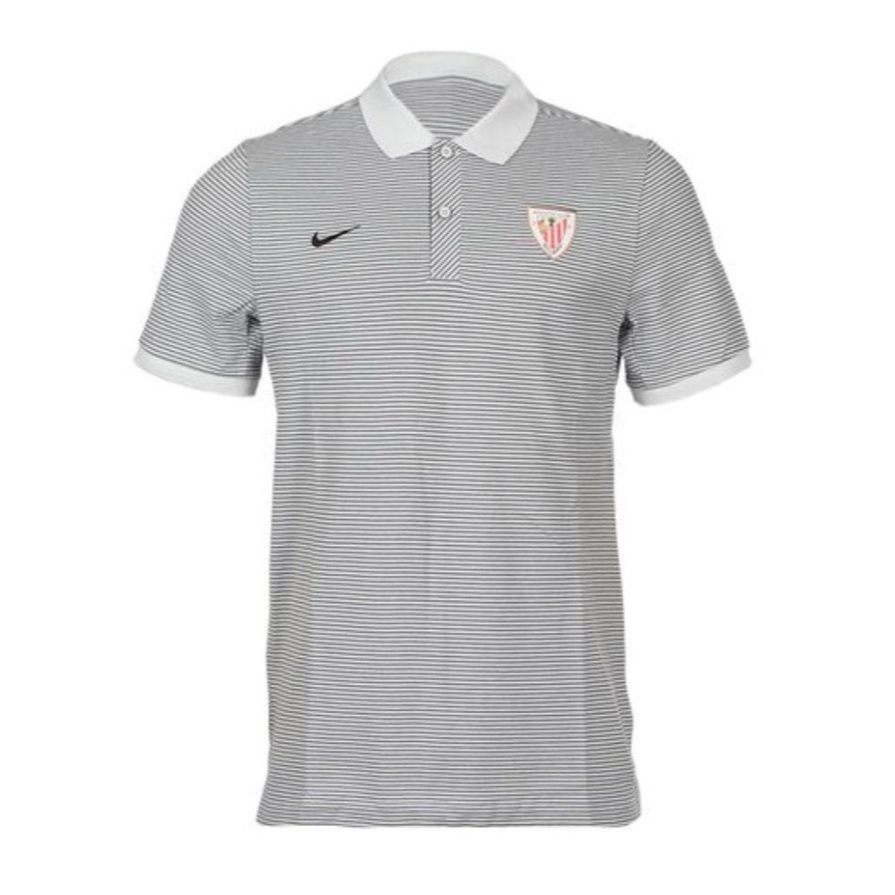 2016-2017 Athletic Bilbao Auth Polo Shirt (Pure Platinum)_0