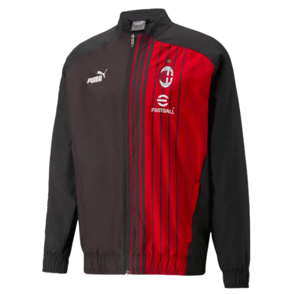2022-2023 AC Milan Pre-Match Jacket (Black-Red)_0