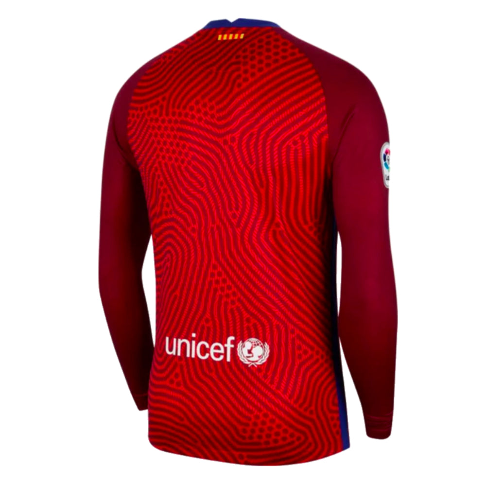 2020-2021 Barcelona Away Goalkeeper Shirt (Red) - Kids_1