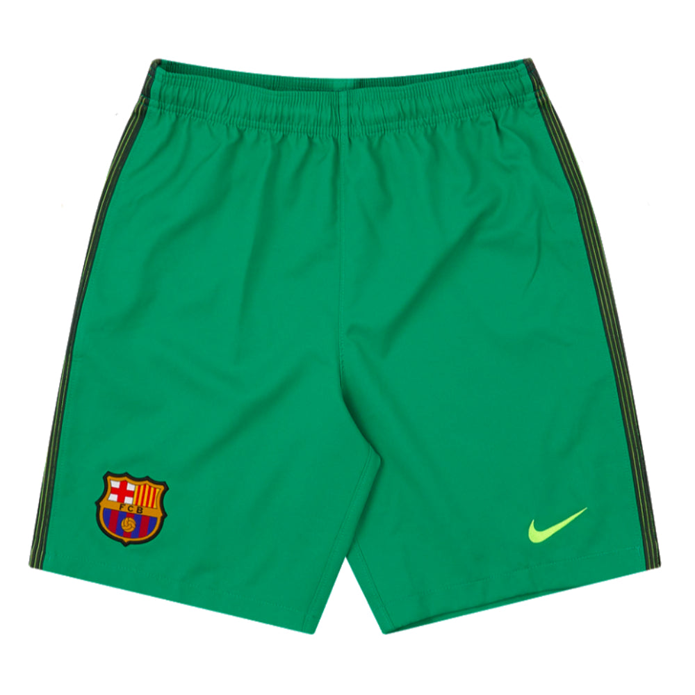2015-2016 Barcelona Goalkeeper Shorts (Lucid Green) - Kids_0