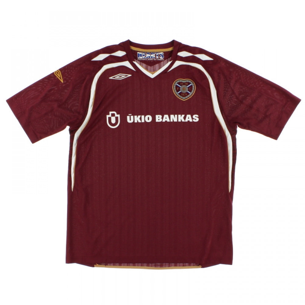 Hearts 2007-08 Home Shirt ((Very Good) M) (Your Name)_0