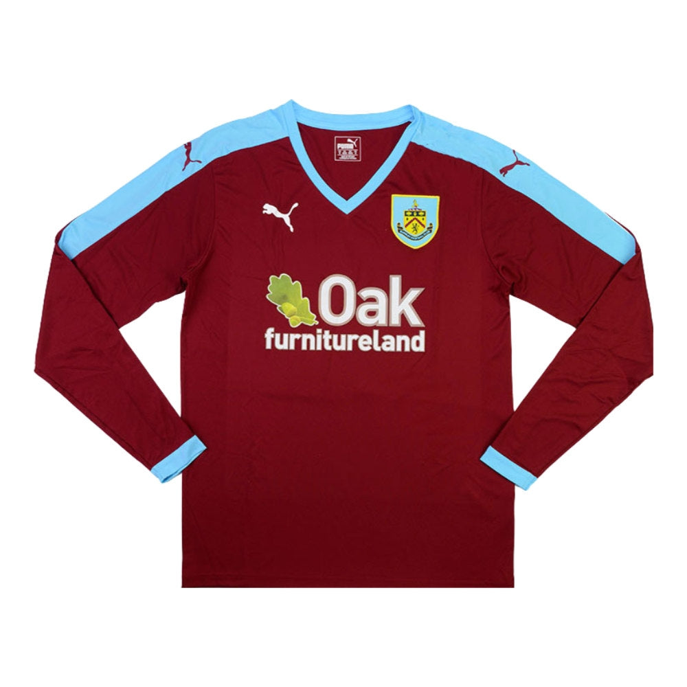 Burnley 2015-16 Long Sleeve Home Shirt ((Excellent) S)_0