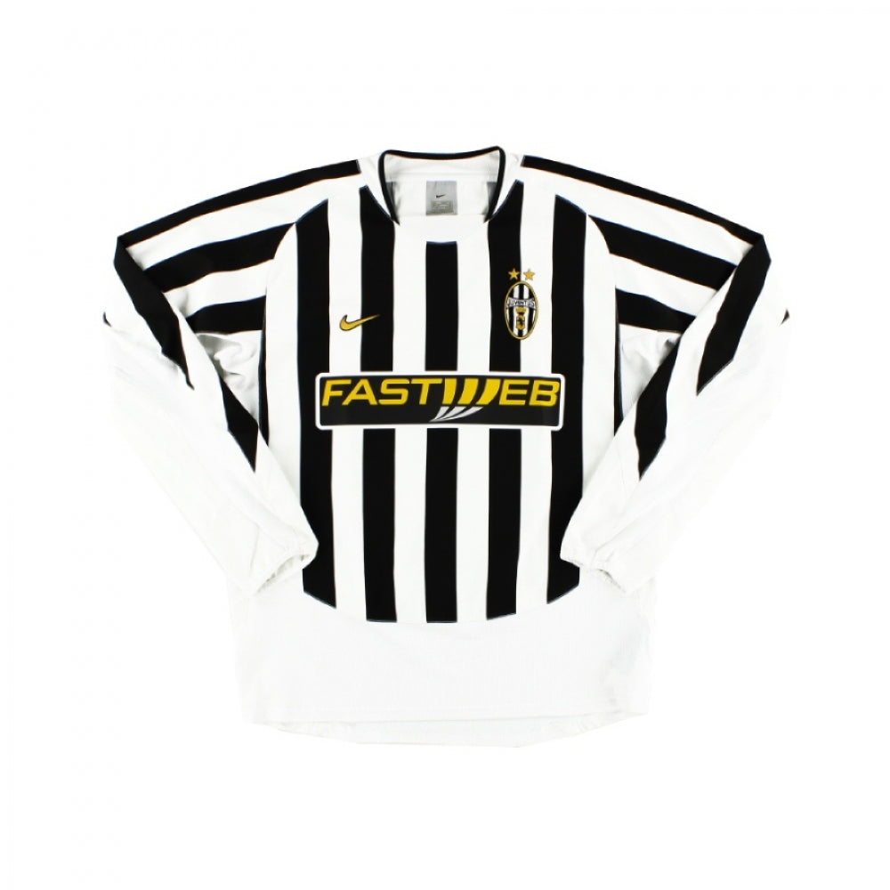 Juventus 2003-04 Long Sleeve Home Shirt (M) (Excellent)