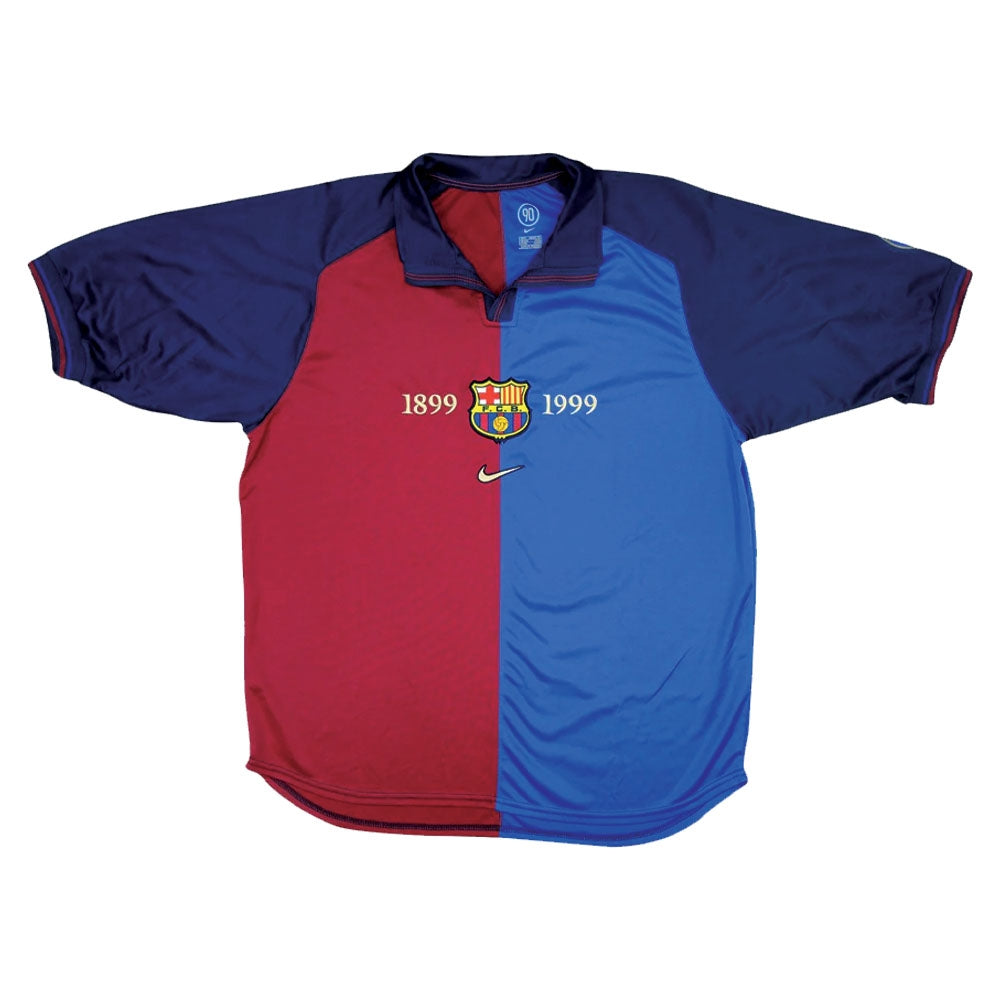 Barcelona 1999-00 Home Shirt (S) (Very Good)