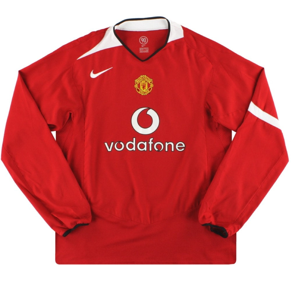 Manchester United 2004-06 Long Sleeve Home Shirt (XL) (Excellent)