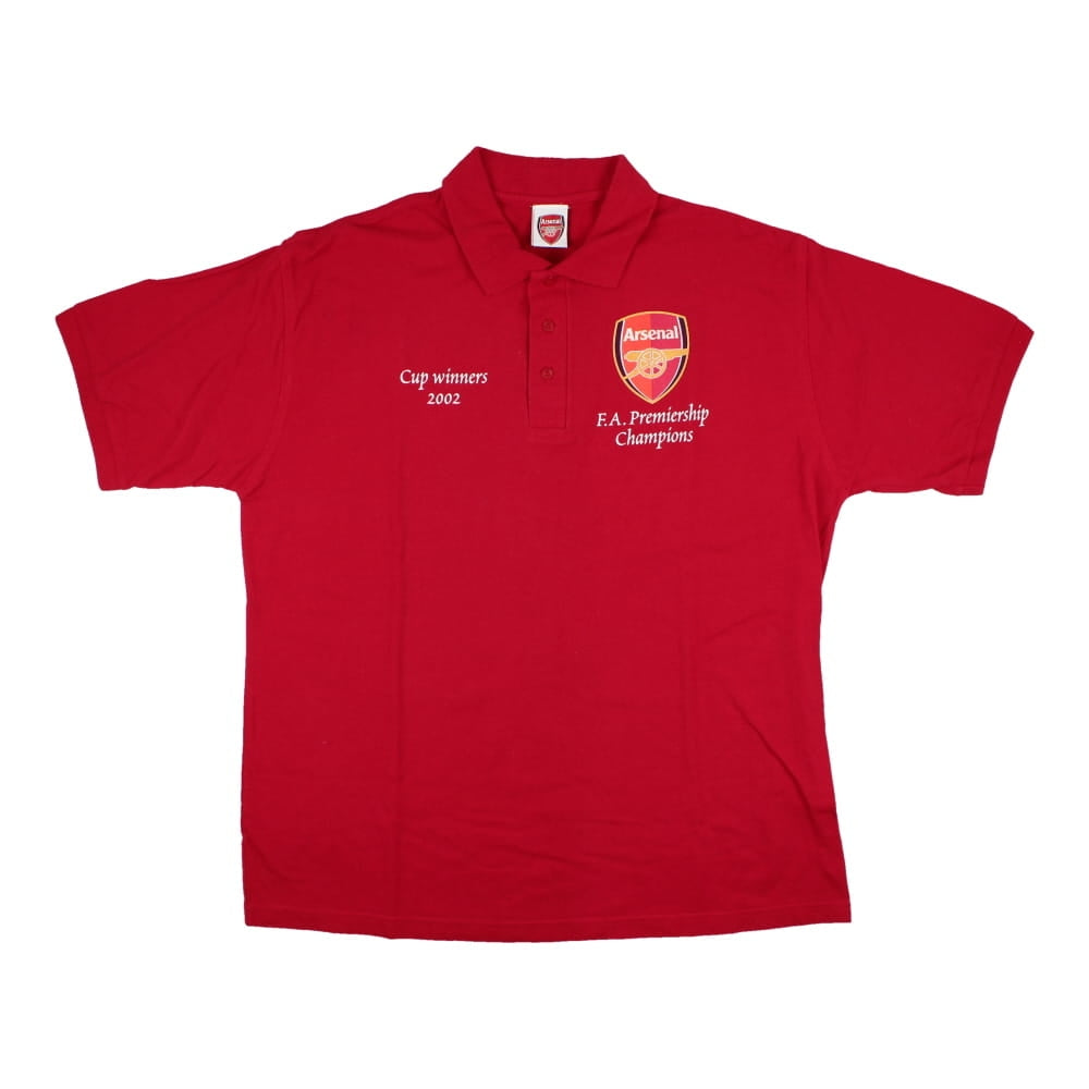 Arsenal 2002 Premier League and FA Cup Double Winner Polo Shirt ((Excellent) L)_0