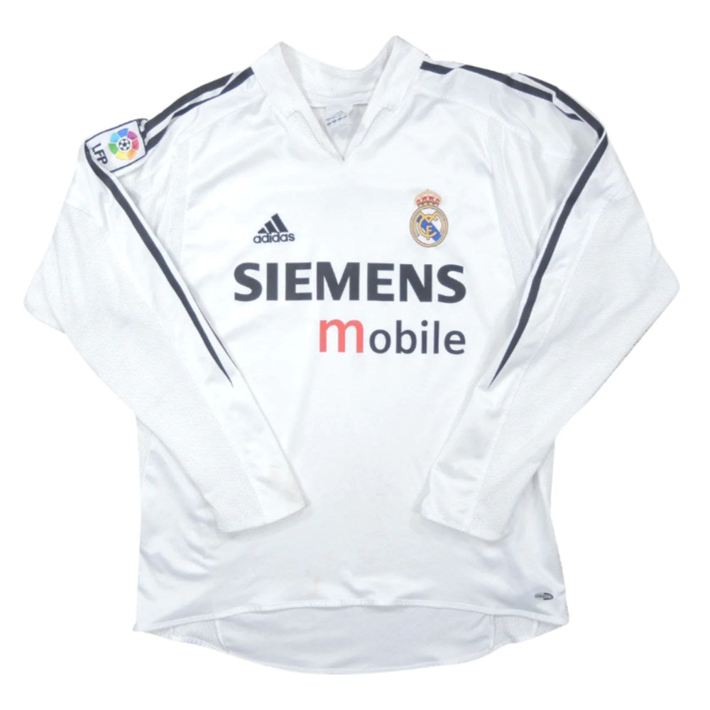 Real Madrid 2004-05 Long Sleeve Home Shirt (M) (Excellent)