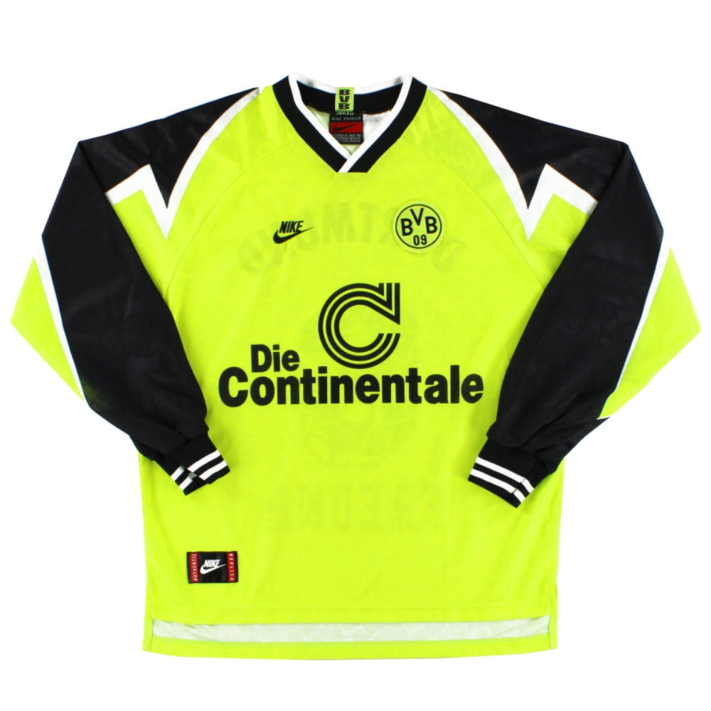 Borussia Dortmund 1995-96 Long Sleeve Home Shirt (S) (Very Good)