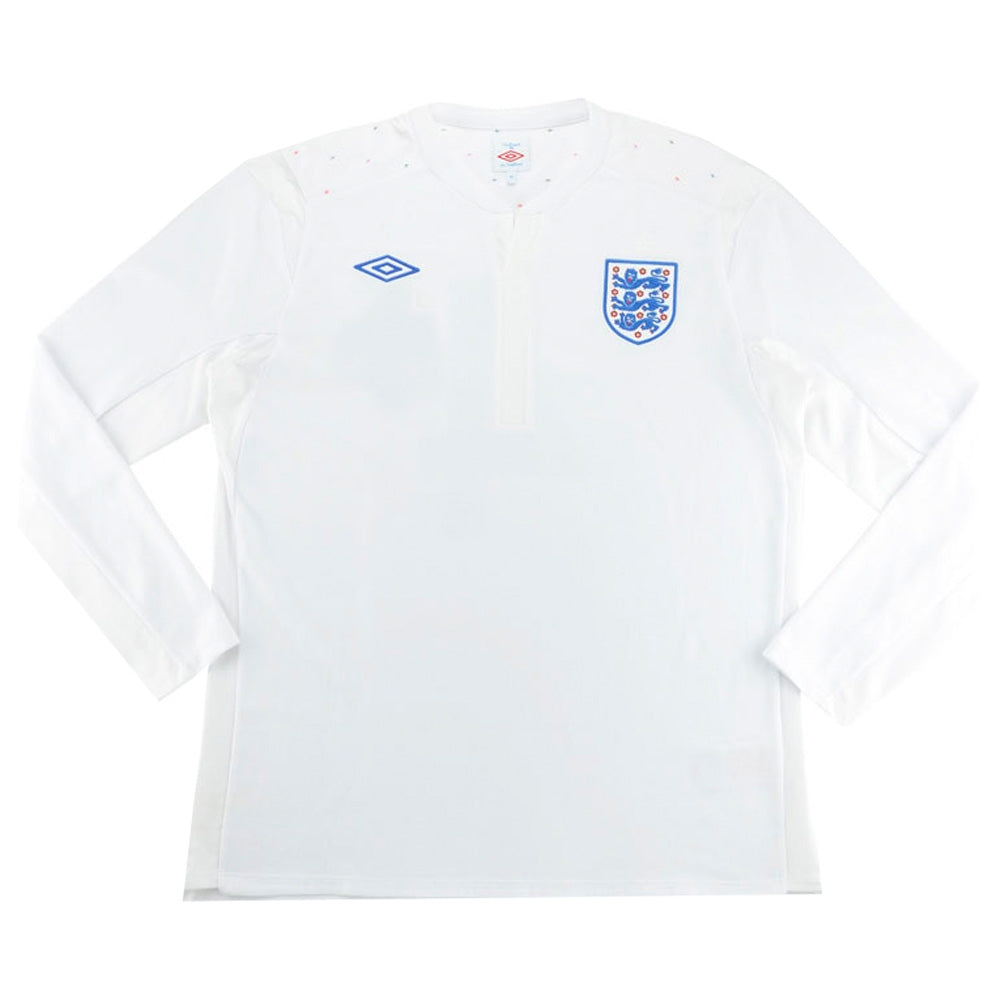 England 2010-11 Long Sleeve Home Shirt(M) (Good)