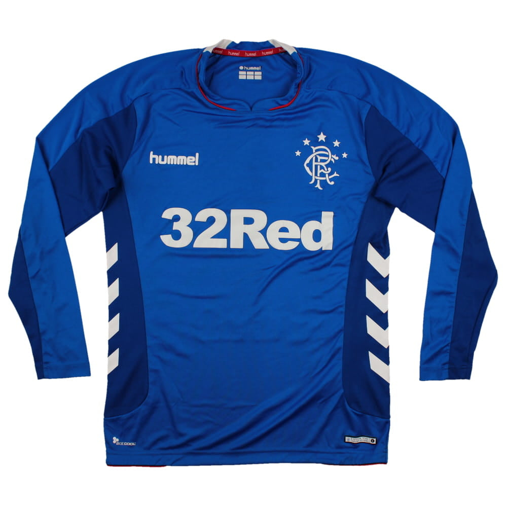 Rangers 2018-19 Long Sleeve Home Shirt (XS) (Good)_0