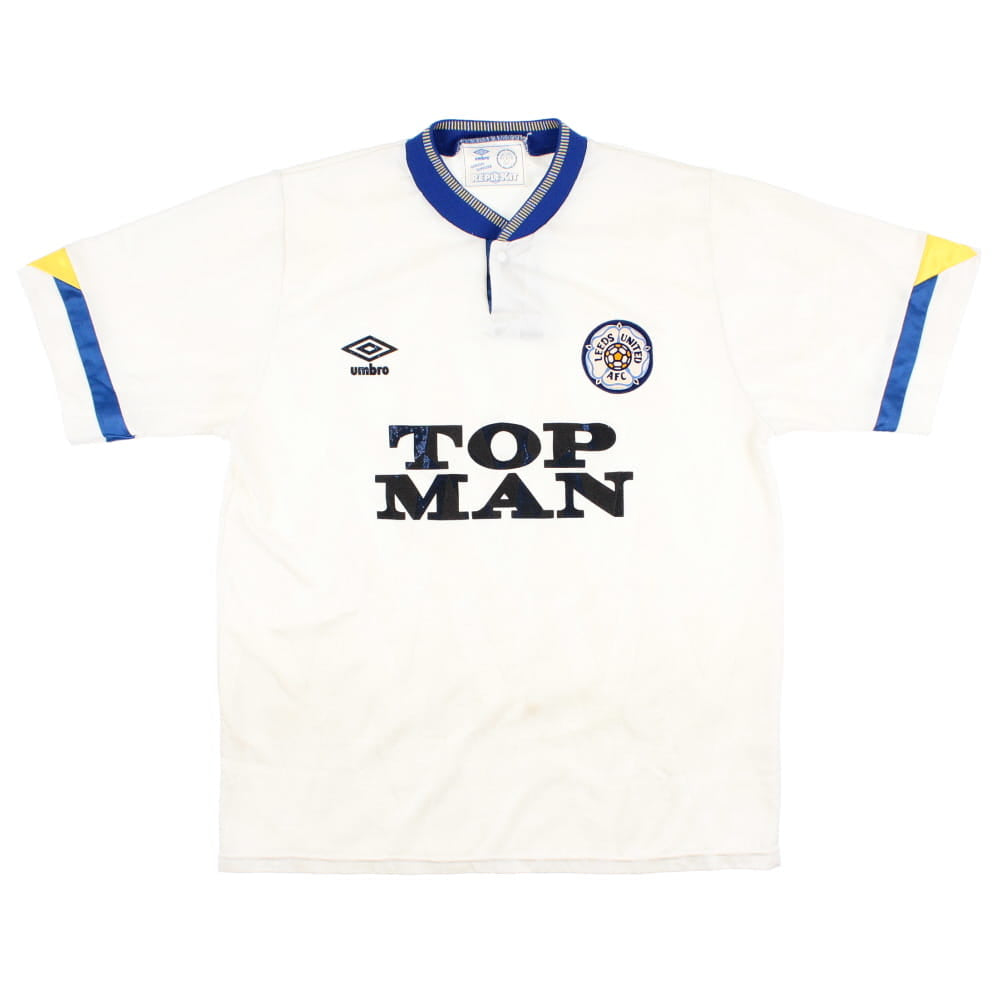Leeds United 1990-91 Home Shirt (M) (Very Good)_0