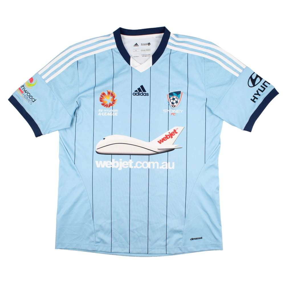 Sydney FC 2014-15 Home Shirt (L) Hawkins #9 (Very Good)_1