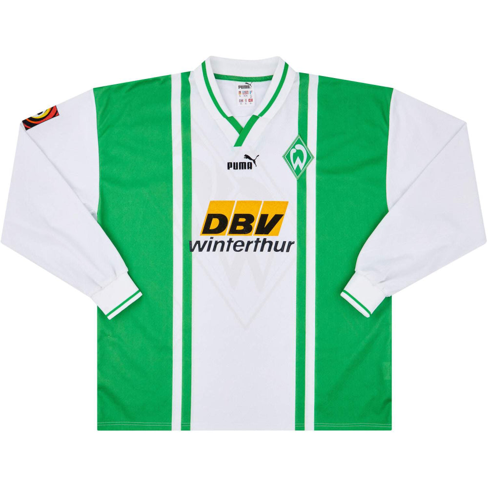 Werder Bremen 1996-97 Home Long Sleeve Shirt (L) (Excellent)_0