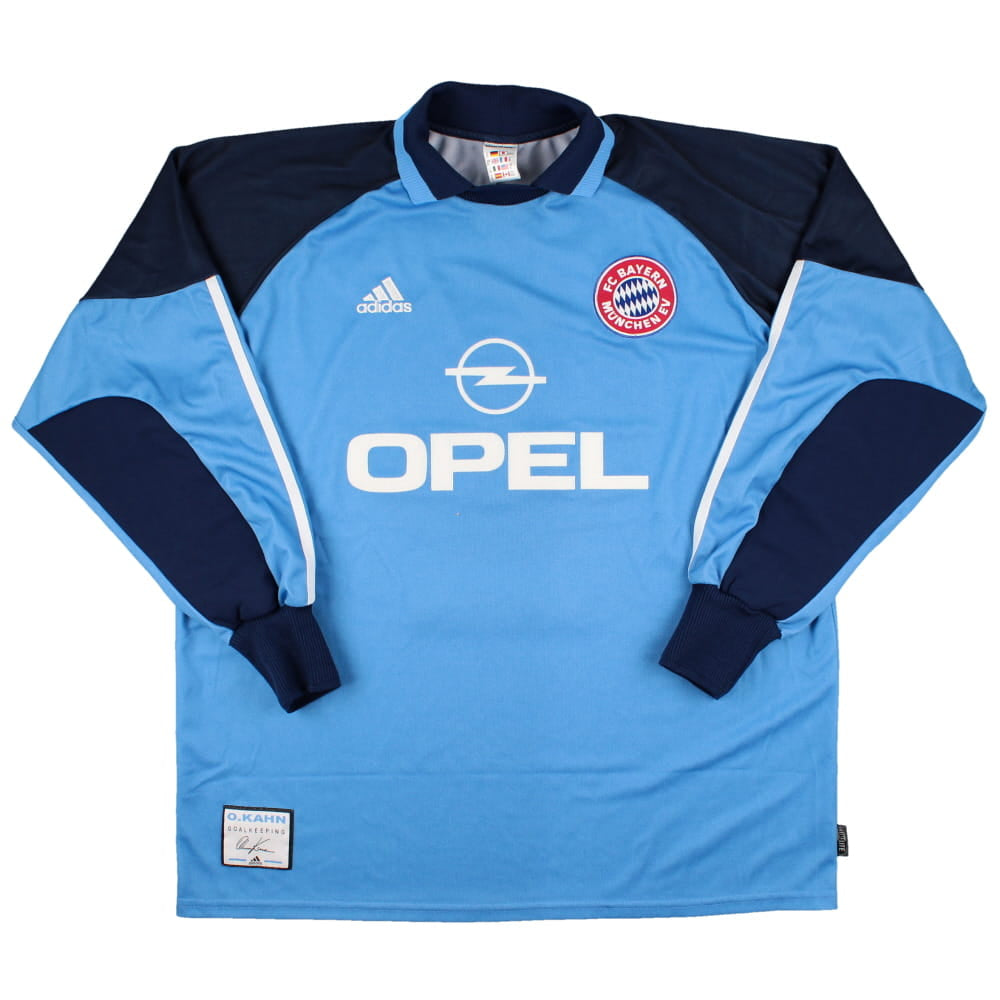 Bayern Munich 2000-01 Long Sleeve Goalkeeper Home Shirt (XL) Kahn #1 (Mint)_1