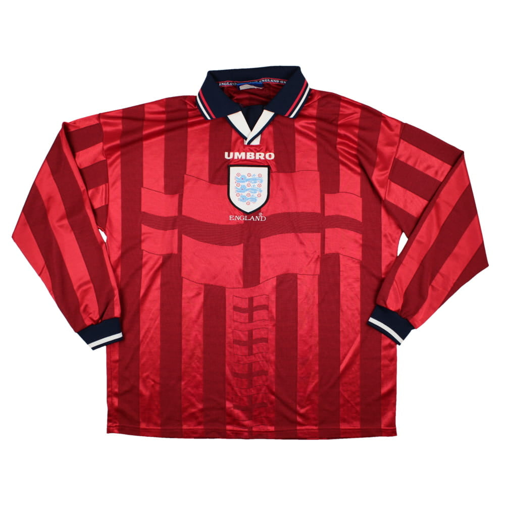 England 1997-1998 Away Long Sleeve Shirt (XL) (Very Good)_0