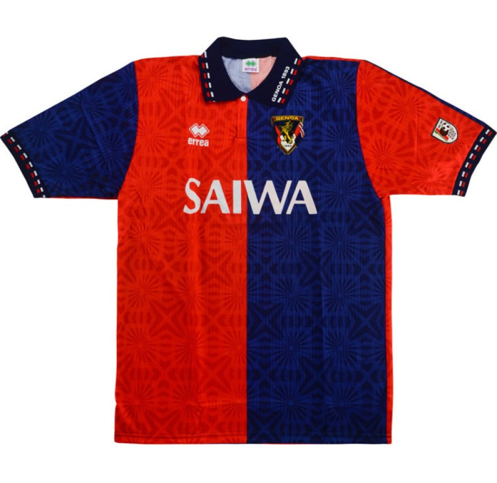 Maillot Vintage Gênes 1991-1992 Domicile Errea - Taille XL Neuf Avec étiquettes