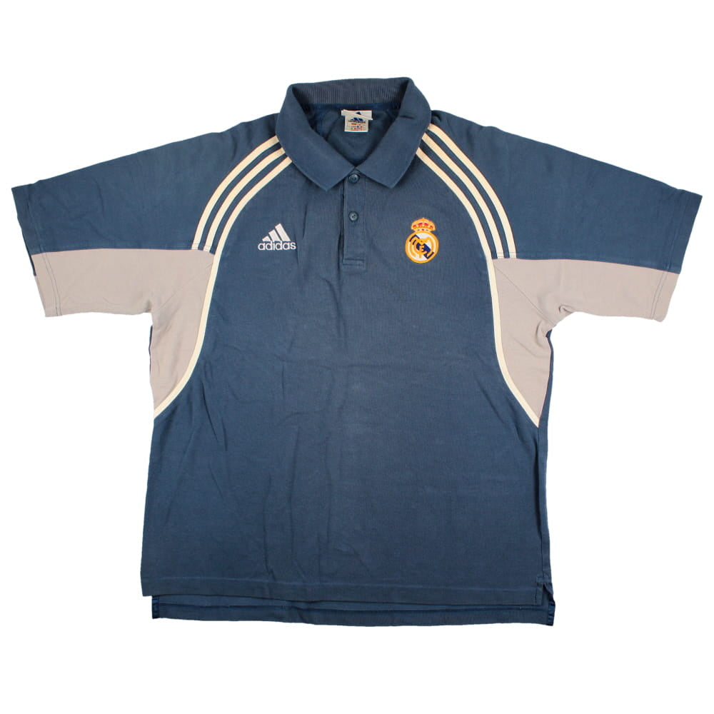 Real Madrid 1998-2000 Adidas Polo Shirt (L) (Excellent)_0