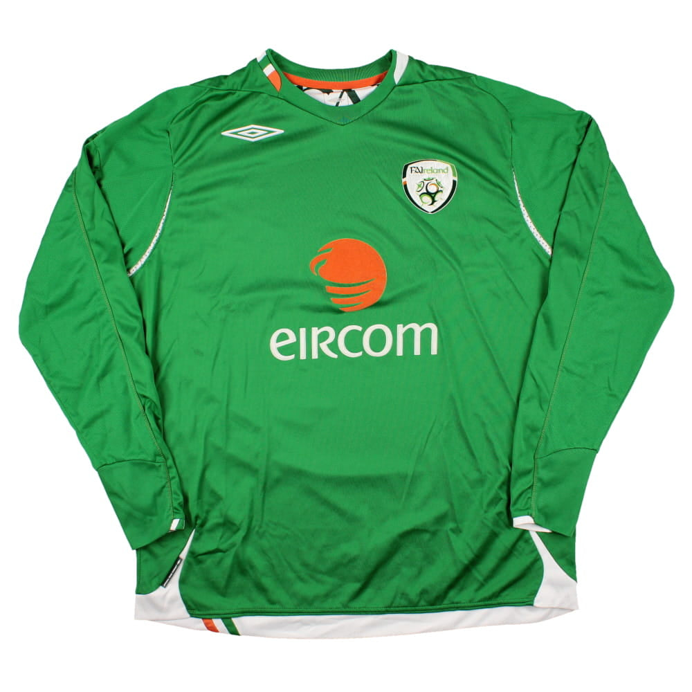 Ireland 2006-08 Long Sleeve Home Shirt (XL) (Very Good)_0