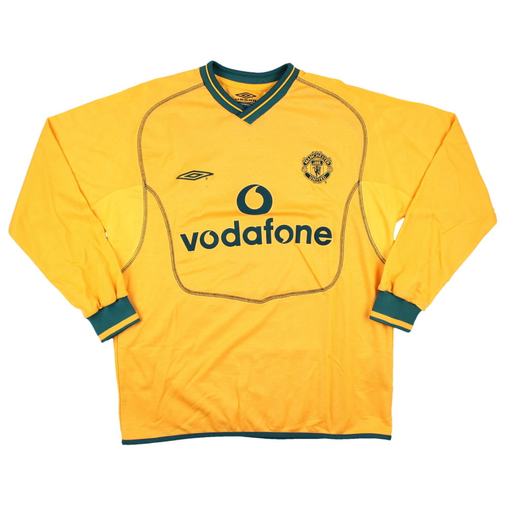 Manchester United 2001-02 Goalkeeper Third Shirt (Y) Barthez #1 Signed (Fair)_1