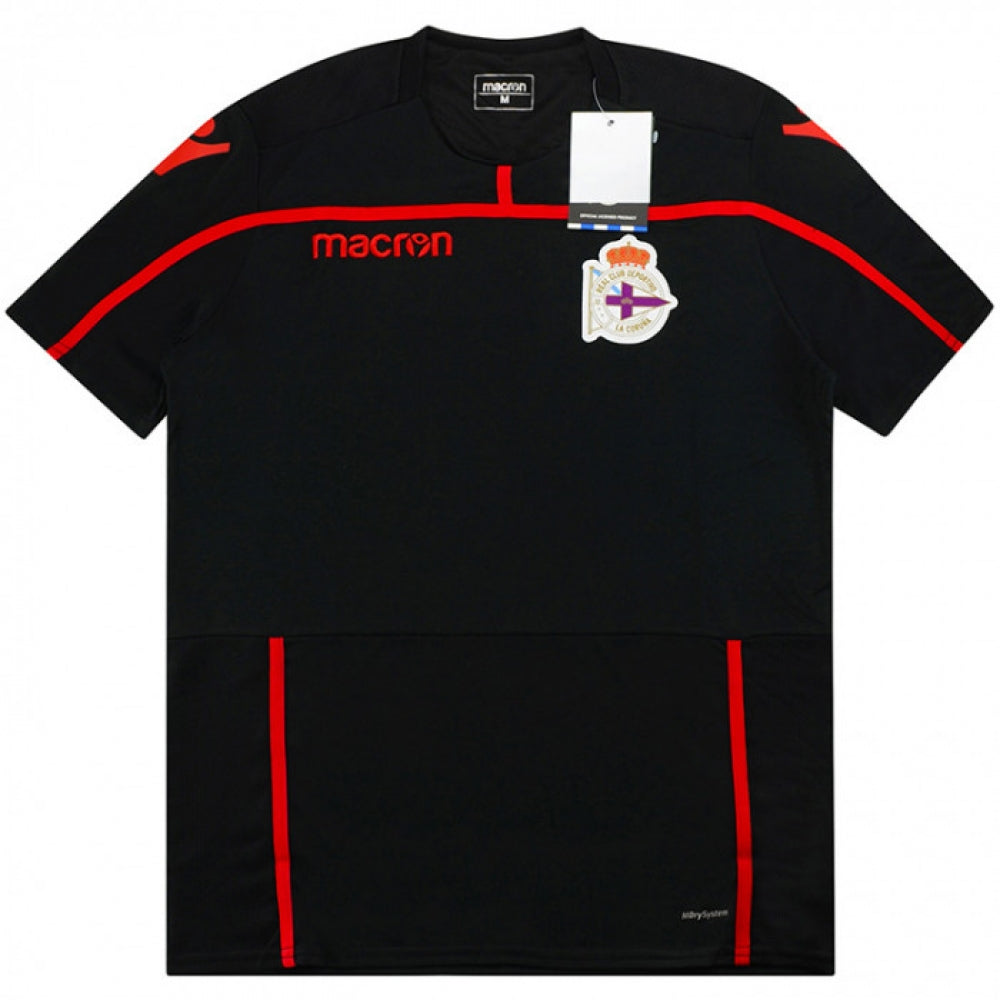 2018-2019 Deportivo Macron Training Shirt (Black)