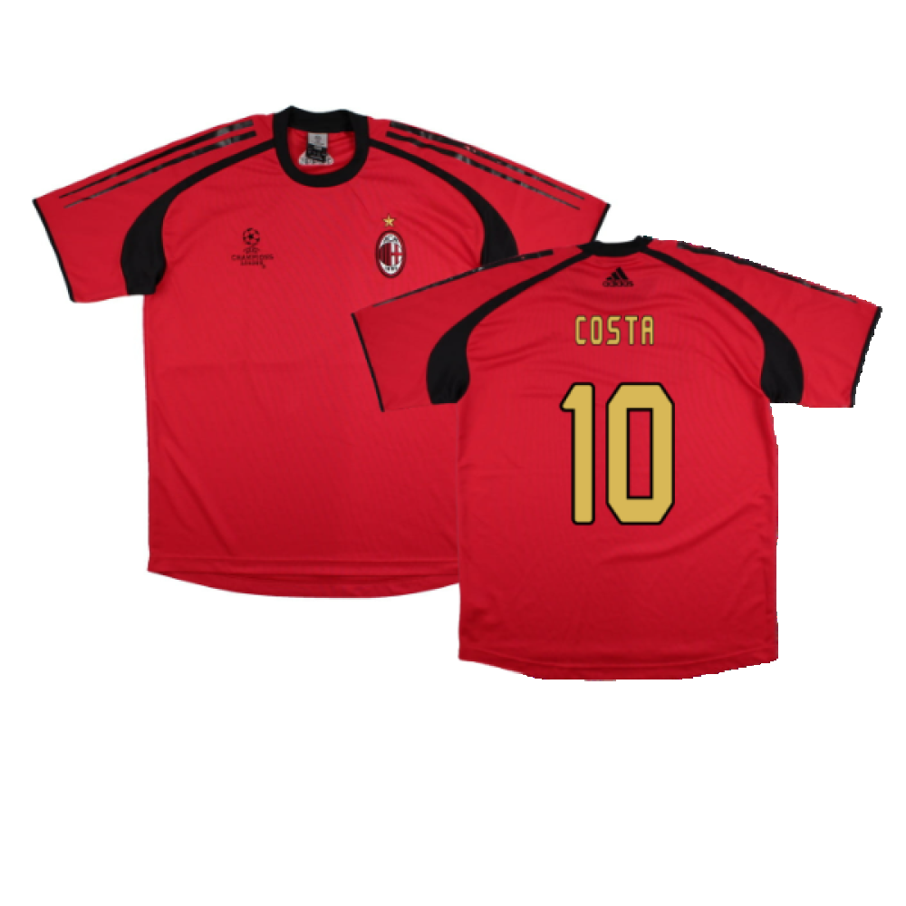 AC Milan 2004-05 Adidas Champions League Training Shirt (L) (Costa 10) (Very Good)_0