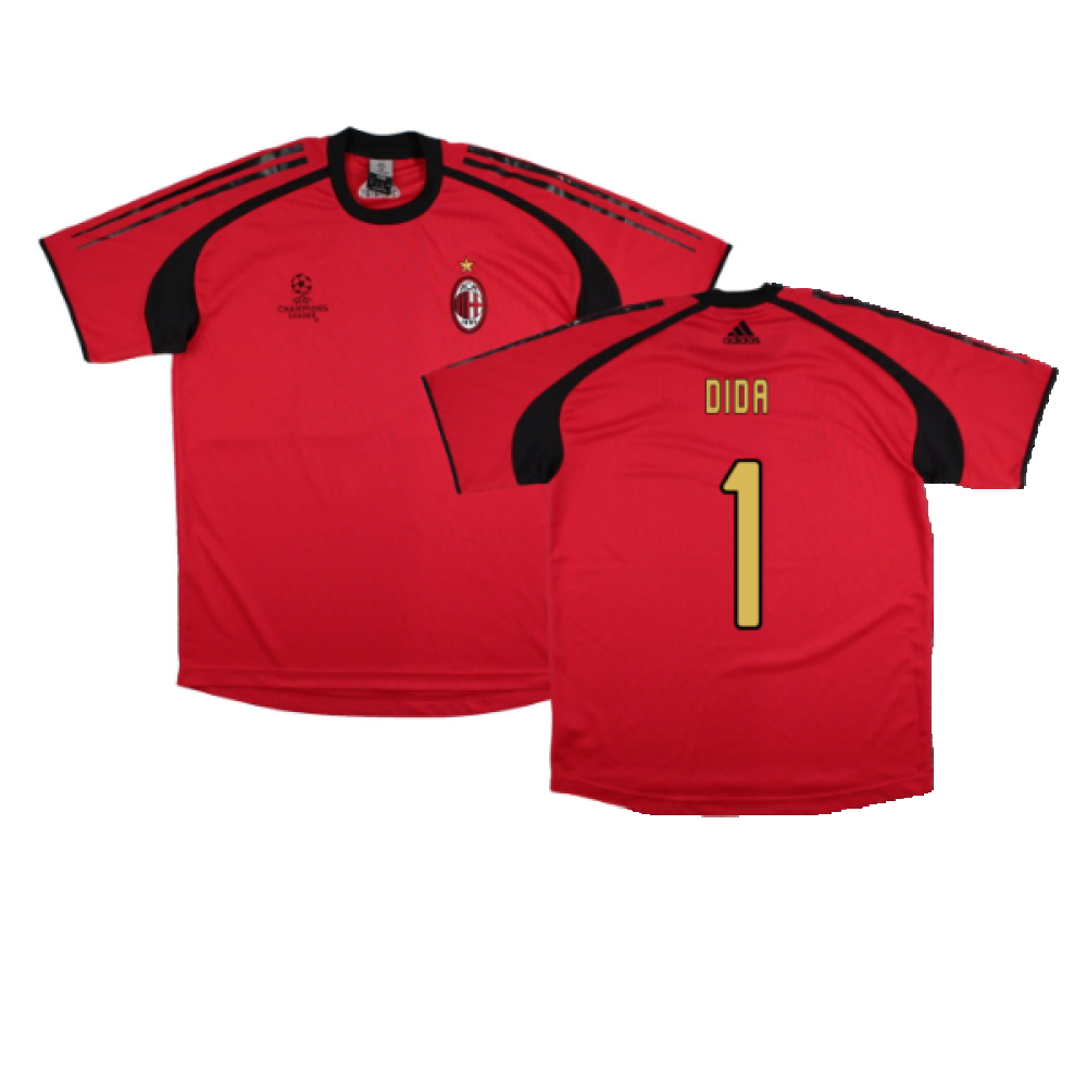 AC Milan 2004-05 Adidas Champions League Training Shirt (L) (Dida 1) (Very Good)_0