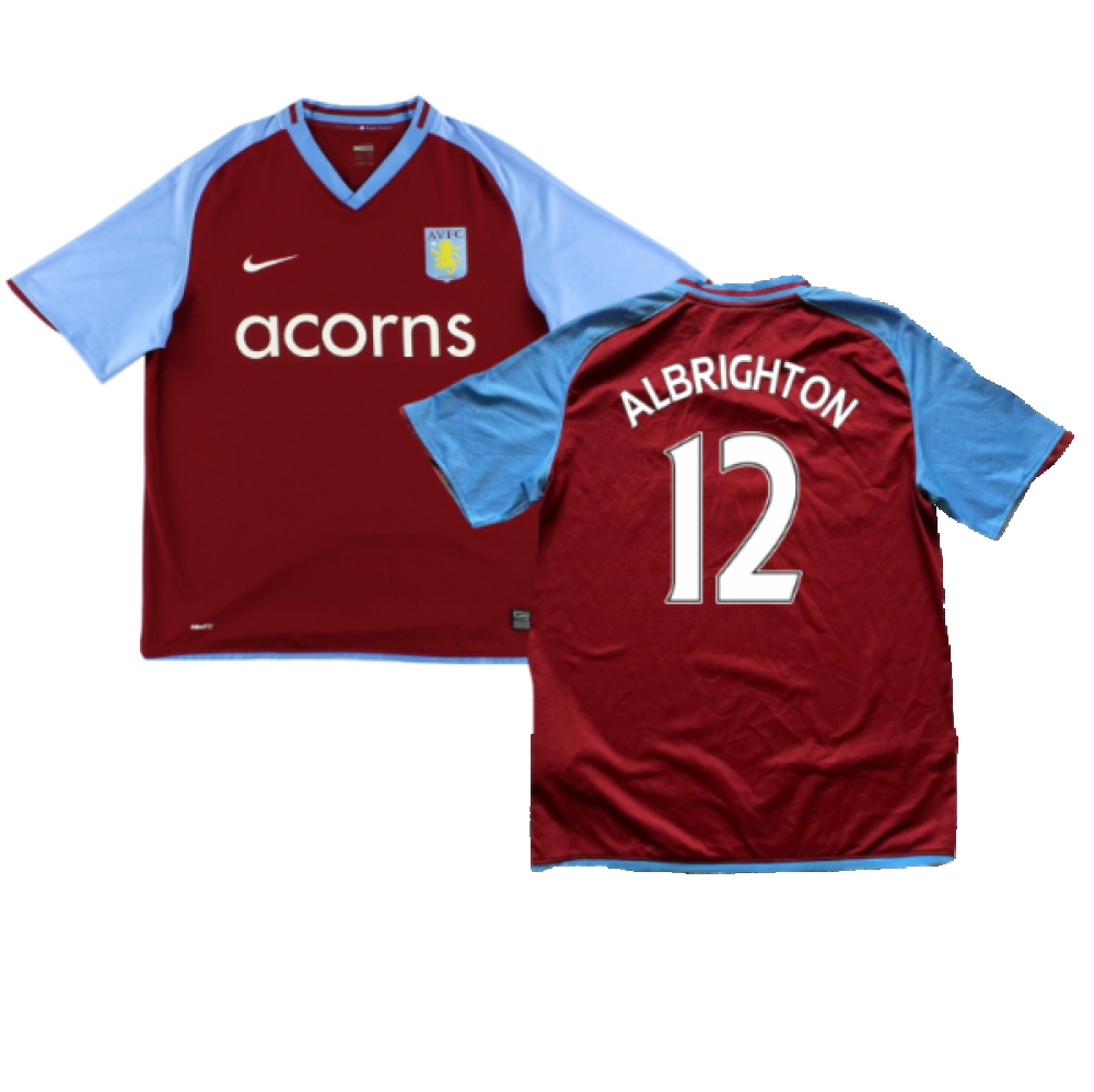 Aston Villa 2008-09 Home Shirt (M) (Albrighton 12) (Mint)_0