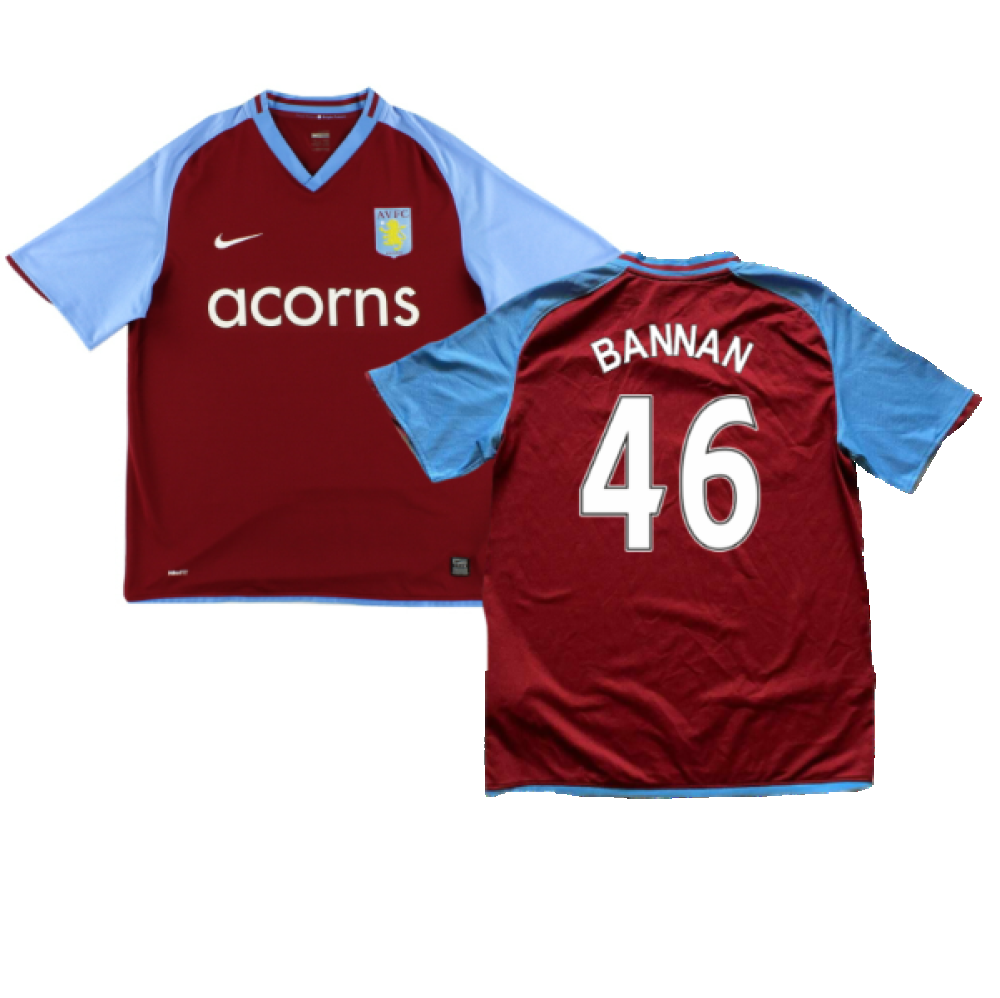 Aston Villa 2008-09 Home Shirt (M) (Bannan 46) (Mint)_0