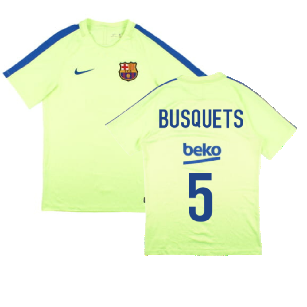 Barcelona 2016-17 Nike Training Shirt (S) (Busquets 5) (Good)_0